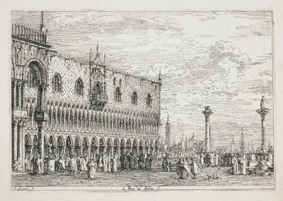 La Piera del Bando (Der Proklamationsstein, Venedig), 1740-1745 von Giovanni Antonio Canal